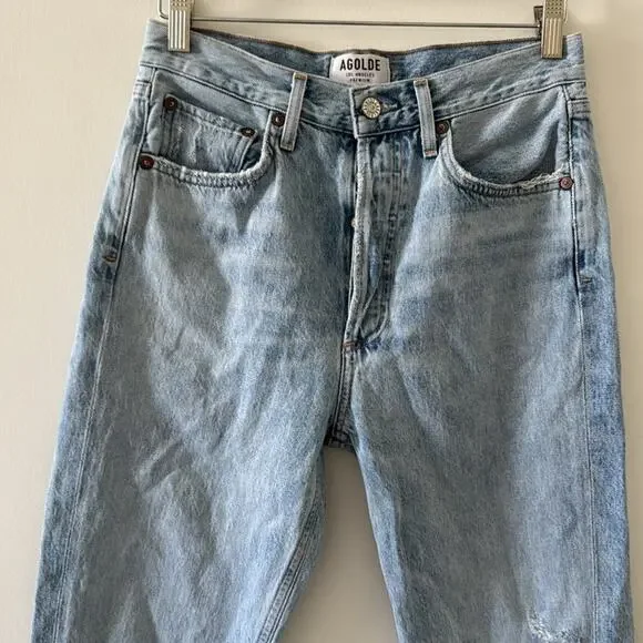 AGOLDE Riley High-Rise Straight Jean Light Wash Size 26 - Picture 5 of 8